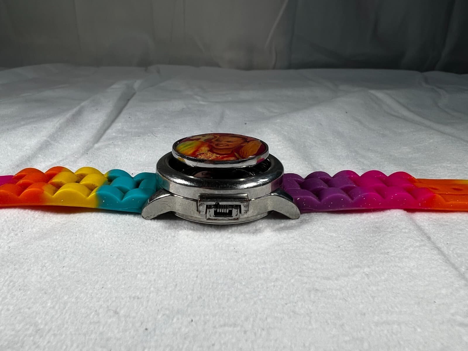 Nickelodeon JoJo Siwa Digital Watch Rainbow Band Spinner face 2020 Untested - Thumbnail 5