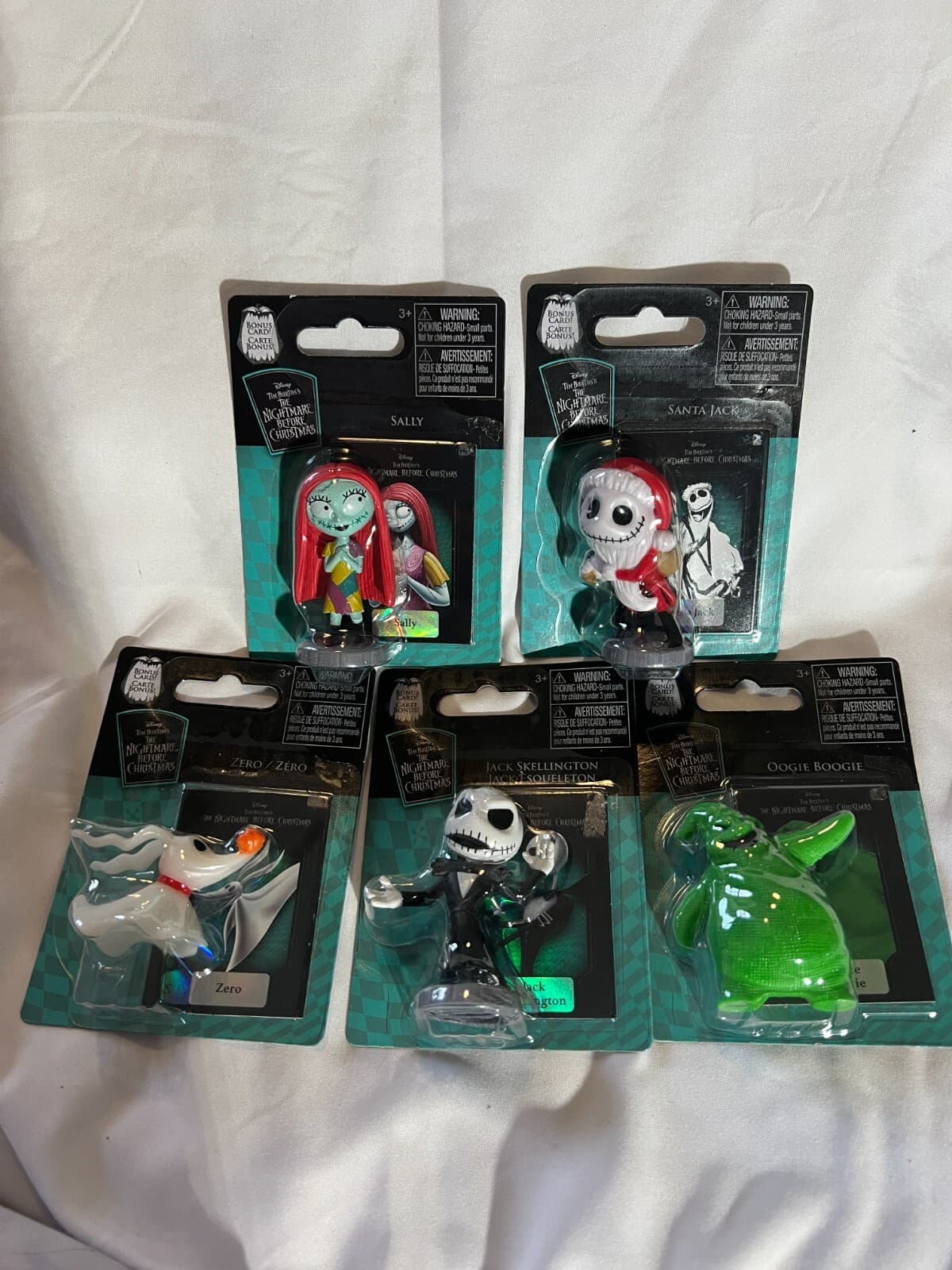 Nightmare Before Christmas Figures Complete Set of 5 Collectible Bonus Cards NEW - Thumbnail 2