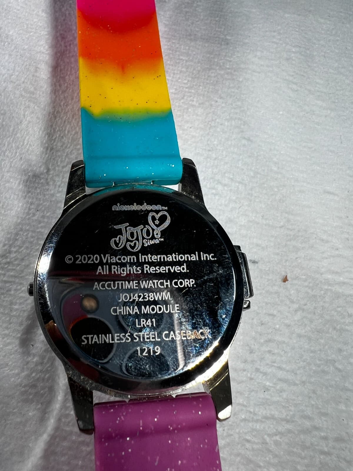 Nickelodeon JoJo Siwa Digital Watch Rainbow Band Spinner face 2020 Untested - Thumbnail 4