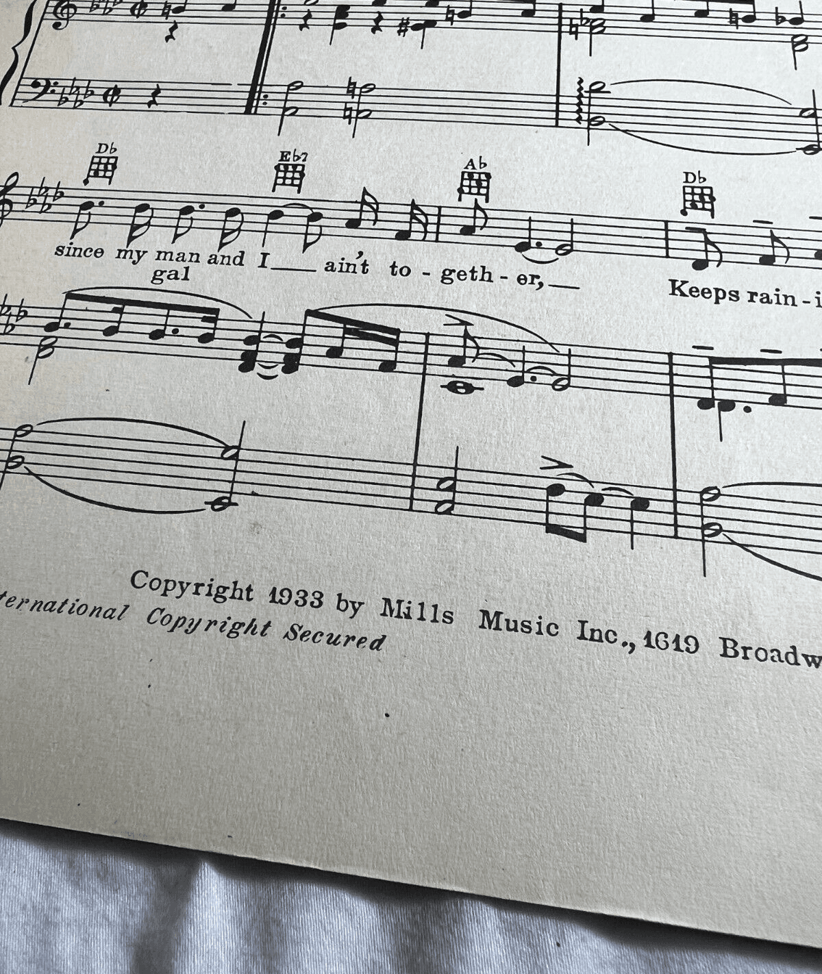 Vintage Sheet Music 1933 Stormy Weather Fran Warren Queen of Song RCA Victor - Thumbnail 2
