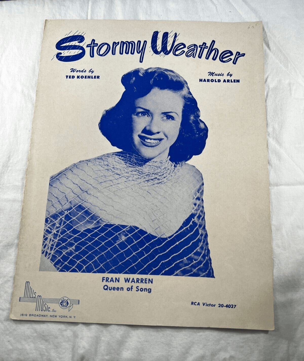 Vintage Sheet Music 1933 Stormy Weather Fran Warren Queen of Song RCA Victor