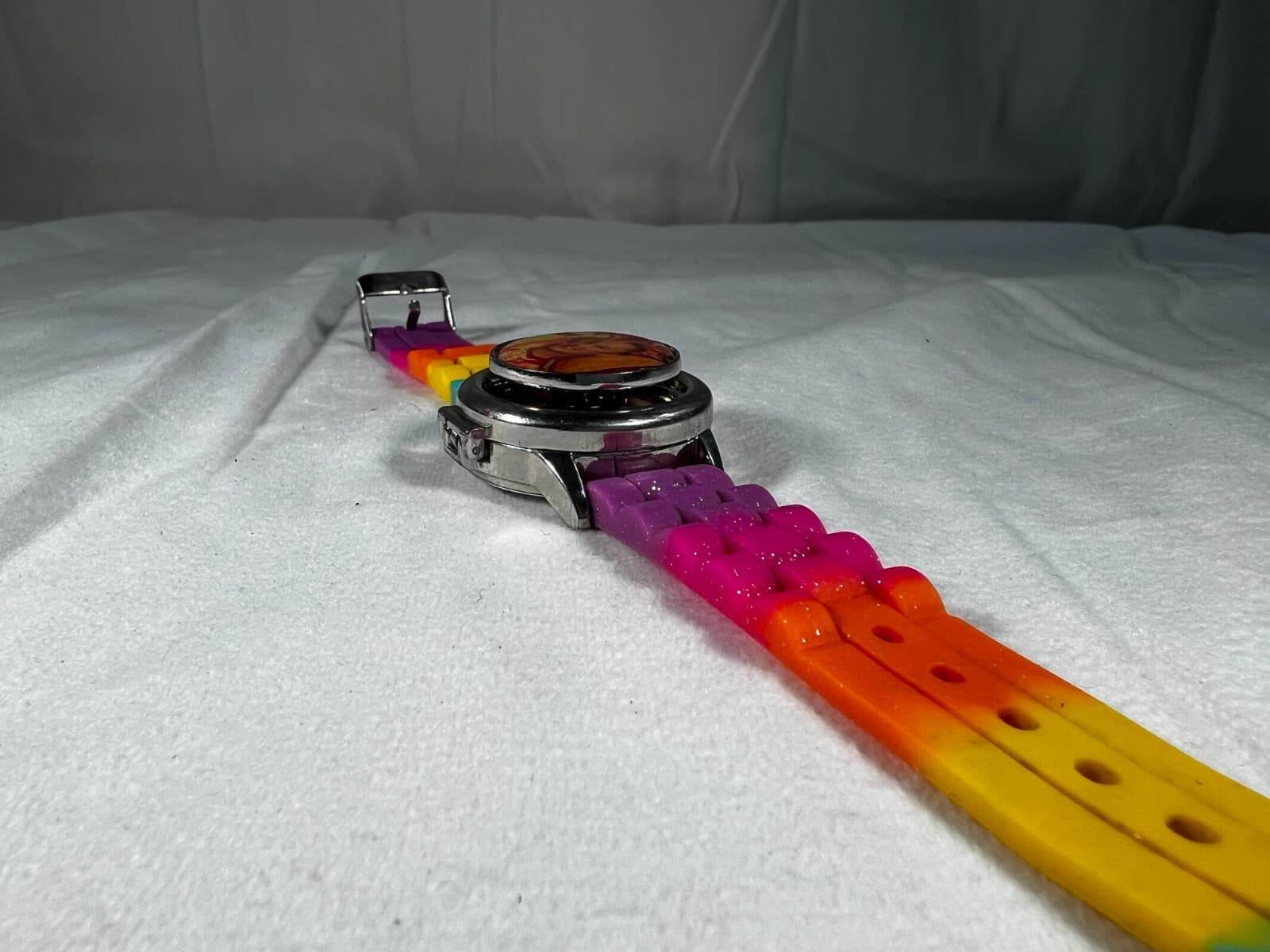 Nickelodeon JoJo Siwa Digital Watch Rainbow Band Spinner face 2020 Untested - Thumbnail 6