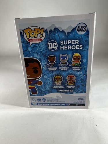 NEW Funko Pop! Vinyl DC Heroes Comics Gingerbread Superman #443 Christmas - Thumbnail 3