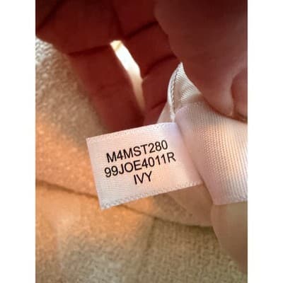 Marc New York Mid Rise Knit Button Front Tweed Mini Skirt White 8 - Thumbnail 7