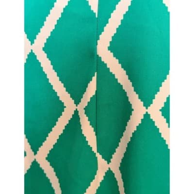 ALYX Teal Geometric Print Scoop Neck Sleeveless Sheath Mini Dress Green White 18 - Thumbnail 14