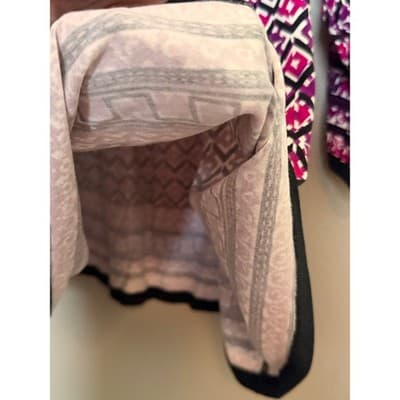 Charter Club Women's Loose Fit Scoop Neck Long Sleeve Blouse Black/Pink 3x - Thumbnail 7