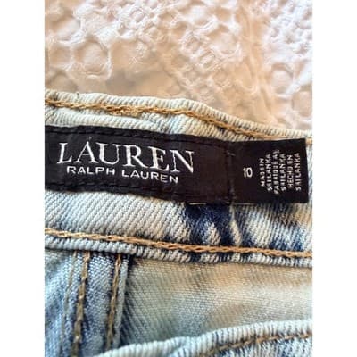 Ralph Lauren Women's Patchwork Relaxed Straight Leg Jeans Multicolor 10 EUC - Thumbnail 13