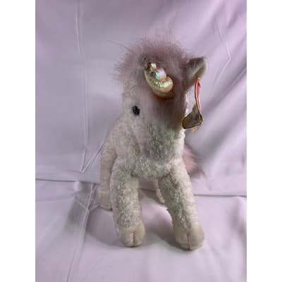 TY Sparkles The Unicorn Classic Plush Large 1996 10" Tall White - Thumbnail 5