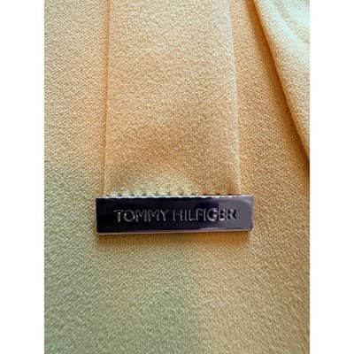 Tommy Hilfiger V Neck Belted Waist Wide Leg One Piece Jumpsuit Yellow 10 EUC - Thumbnail 5