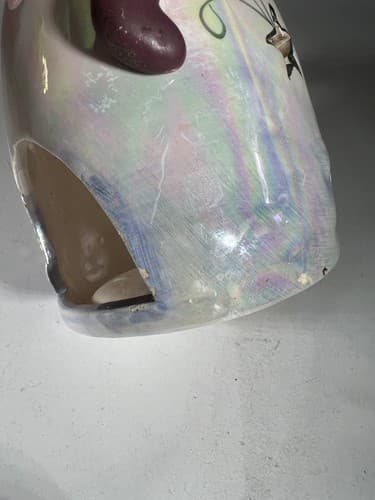 Vintage Christmas Snowman Ceramic Tea light Holder Mittens Stars Moon Whimsical - Thumbnail 18