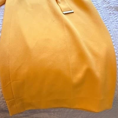 Tommy Hilfiger V Neck Belted Waist Wide Leg One Piece Jumpsuit Yellow 10 EUC - Thumbnail 3