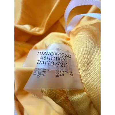 Tommy Hilfiger V Neck Belted Waist Wide Leg One Piece Jumpsuit Yellow 10 EUC - Thumbnail 17