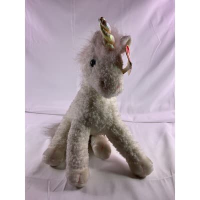 TY Sparkles The Unicorn Classic Plush Large 1996 10" Tall White - Thumbnail 4