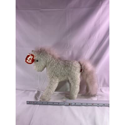 TY Sparkles The Unicorn Classic Plush Large 1996 10" Tall White - Thumbnail 16