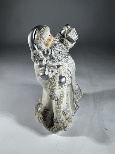 Vintage Christmas Santa Claus Victorian K’s Collection White Silver Figurine - Thumbnail 10