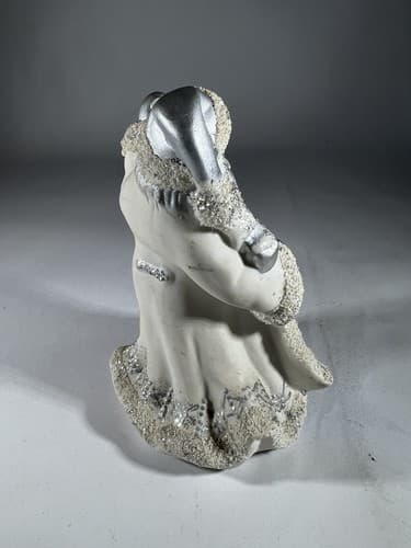 Vintage Christmas Santa Claus Victorian K’s Collection White Silver Figurine - Thumbnail 8