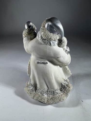 Vintage Christmas Santa Claus Victorian K’s Collection White Silver Figurine - Thumbnail 7