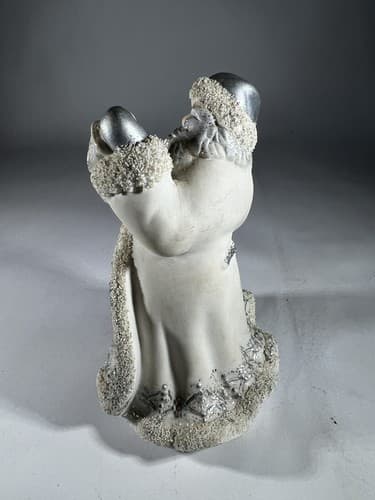 Vintage Christmas Santa Claus Victorian K’s Collection White Silver Figurine - Thumbnail 5