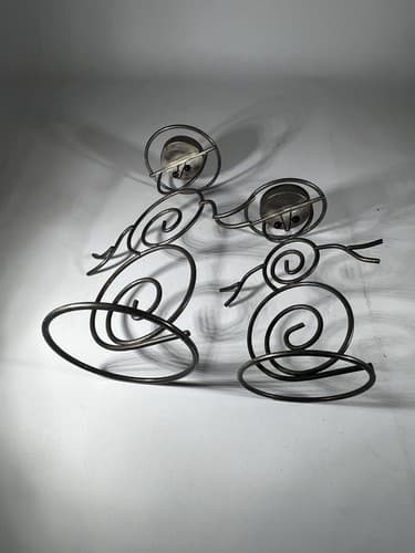 Vintage Christmas Snowman Set Of 2 International Silver Company Tea light Holder - Thumbnail 10