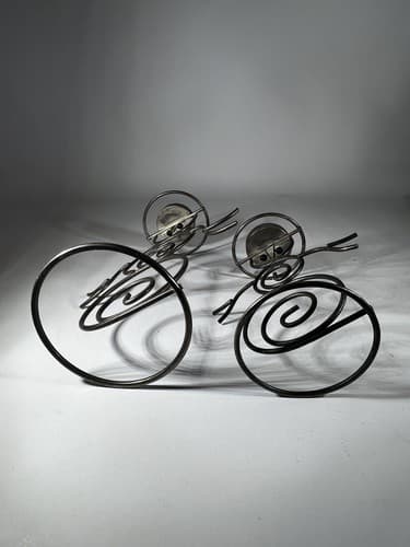 Vintage Christmas Snowman Set Of 2 International Silver Company Tea light Holder - Thumbnail 9