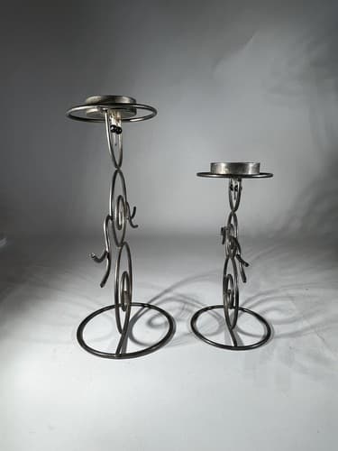 Vintage Christmas Snowman Set Of 2 International Silver Company Tea light Holder - Thumbnail 5