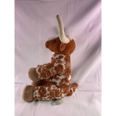 Build A Bear Texas Longhorn Cow Wildlife Stuffed Animal Sitting 14" Retired 2022 - Thumbnail 6