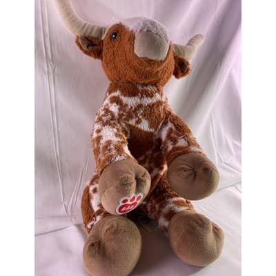 Build A Bear Texas Longhorn Cow Wildlife Stuffed Animal Sitting 14" Retired 2022 - Thumbnail 4