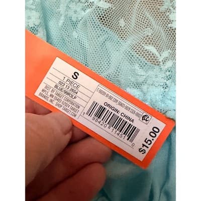 Colsie Lace Bralette & Skirt Set Blue Floral Lingerie 2 Piece Size Small NWT - Thumbnail 24