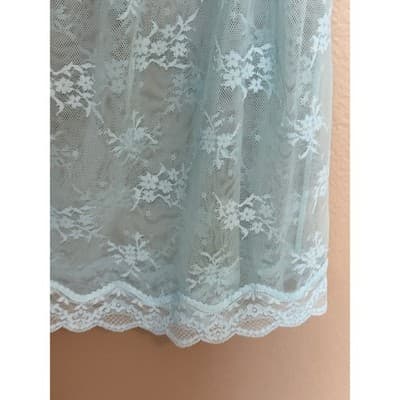 Colsie Lace Bralette & Skirt Set Blue Floral Lingerie 2 Piece Size Small NWT - Thumbnail 23