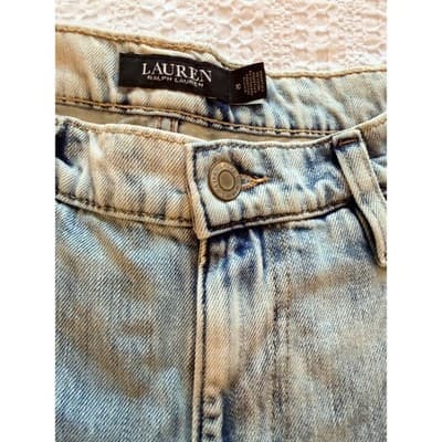 Ralph Lauren Women's Patchwork Relaxed Straight Leg Jeans Multicolor 10 EUC - Thumbnail 3