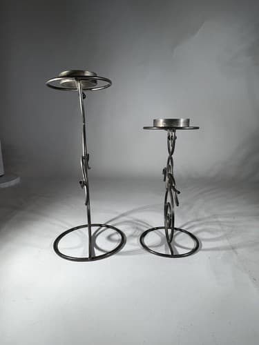 Vintage Christmas Snowman Set Of 2 International Silver Company Tea light Holder - Thumbnail 4