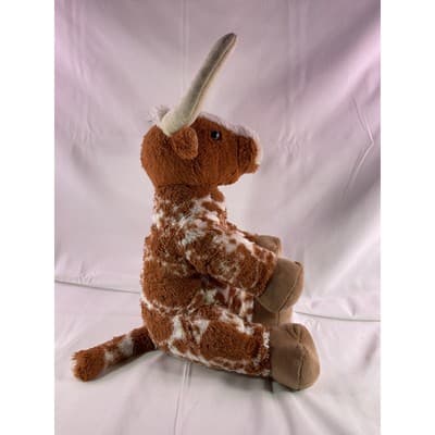 Build A Bear Texas Longhorn Cow Wildlife Stuffed Animal Sitting 14" Retired 2022 - Thumbnail 8