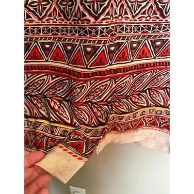Sag Harbor Geometric Border Print Sheath Dress Red Sleeveless Knee Length 14 - Thumbnail 12