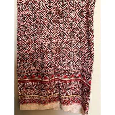 Sag Harbor Geometric Border Print Sheath Dress Red Sleeveless Knee Length 14 - Thumbnail 10