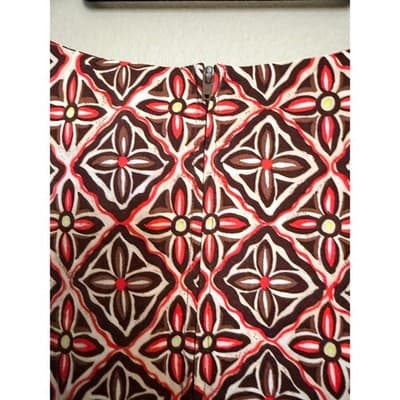 Sag Harbor Geometric Border Print Sheath Dress Red Sleeveless Knee Length 14 - Thumbnail 11