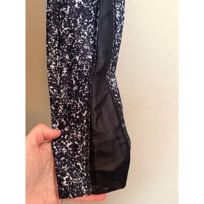 Spalding Athletic Leggings Blue White Speckled Stretch Activewear Women’s XL - Thumbnail 4