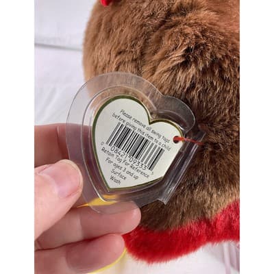 TY Beanie Baby Gobbles Turkey Beanie Buddy Rare 8" Brown 1999 Double Tush Tag - Thumbnail 14