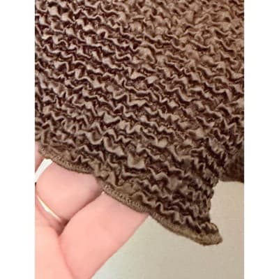 Toffee Apple Knit Ruffle Trim Button Front Long Sleeve Cardigan Brown XL EUC - Thumbnail 8