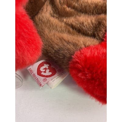TY Beanie Baby Gobbles Turkey Beanie Buddy Rare 8" Brown 1999 Double Tush Tag - Thumbnail 6