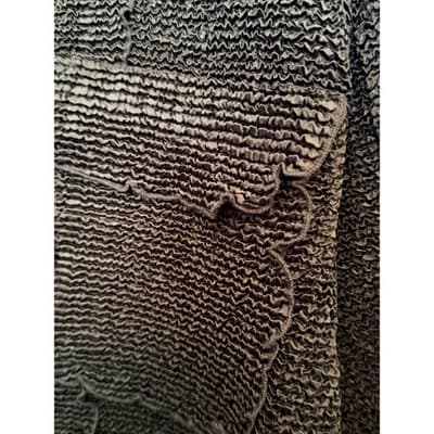 Toffee Apple Knit Ruffle Trim Button Front Long Sleeve Cardigan Brown XL EUC - Thumbnail 4