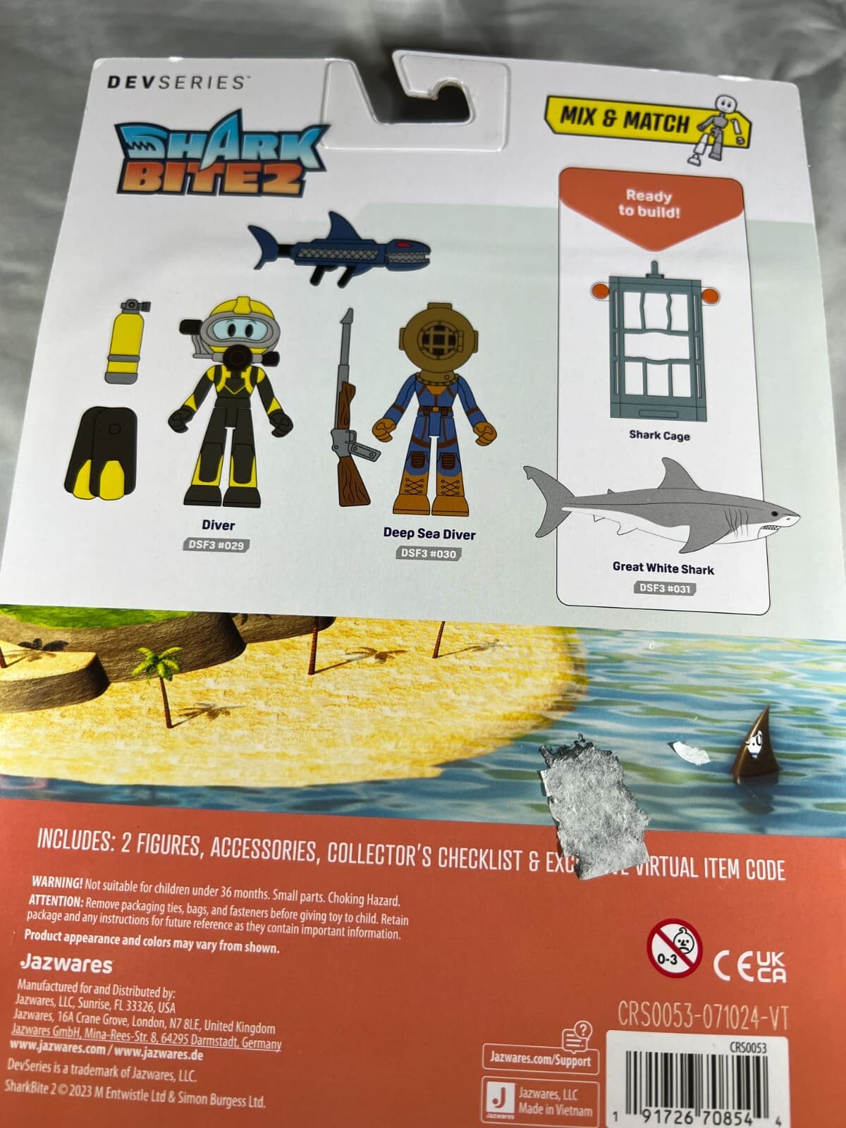 Shark Bite 2 Shark Cage Virtual Item Code Jazwares DevSeries Action Figure NEW - Thumbnail 7