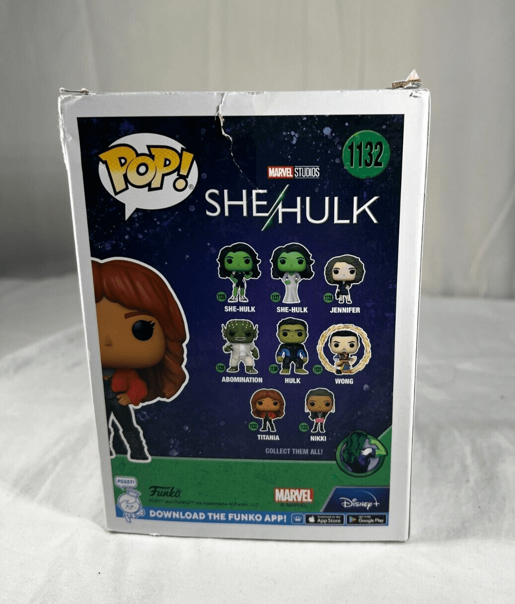 Funko Titania #1132 Bobble-Head She/Hulk POP! Marvel Studios Disney NEW Sealed - Thumbnail 2