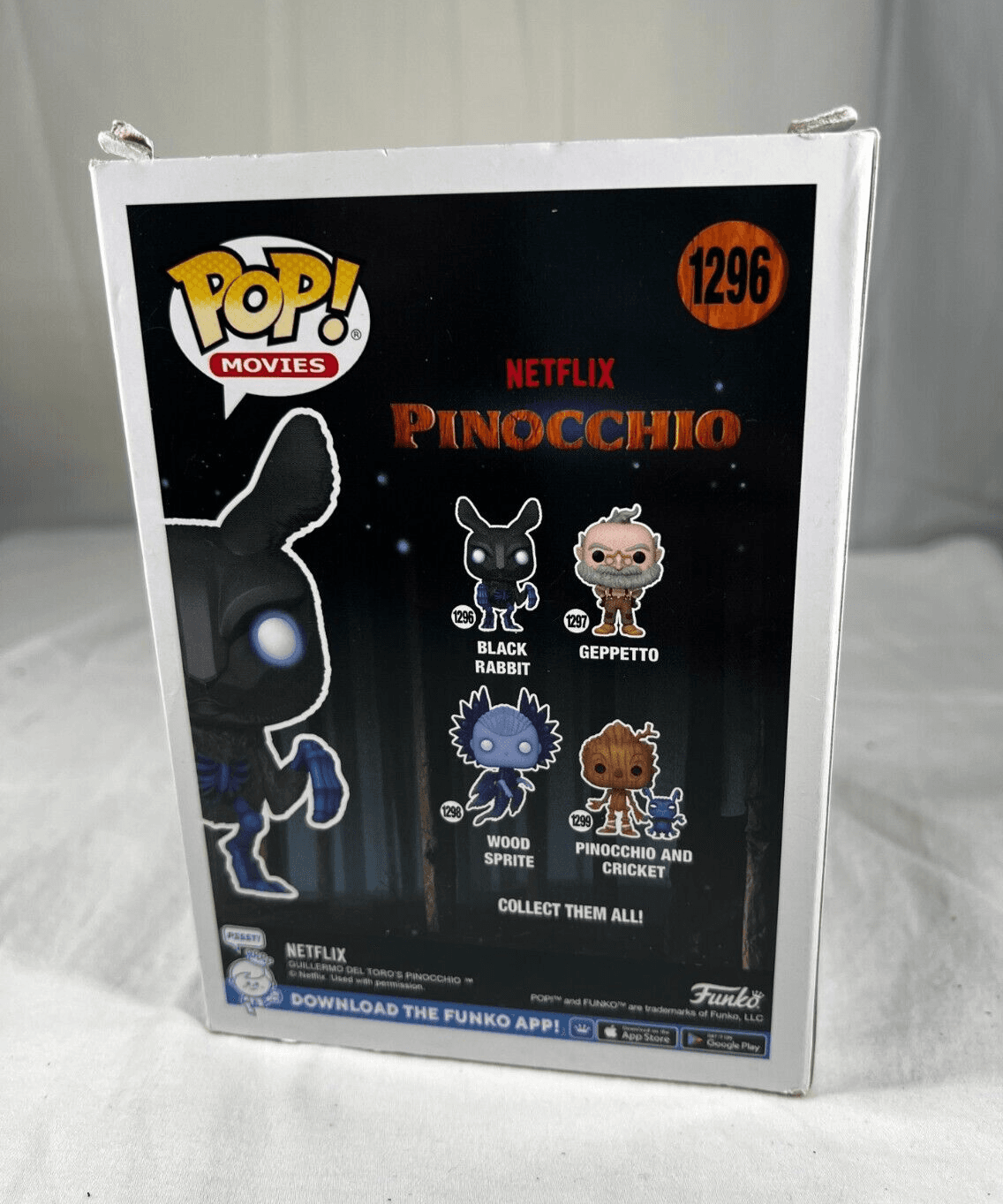 Funko Black Rabbit #1296 POP! Movies Vinyl Figure Netflix Pinocchio NEW Sealed - Thumbnail 2