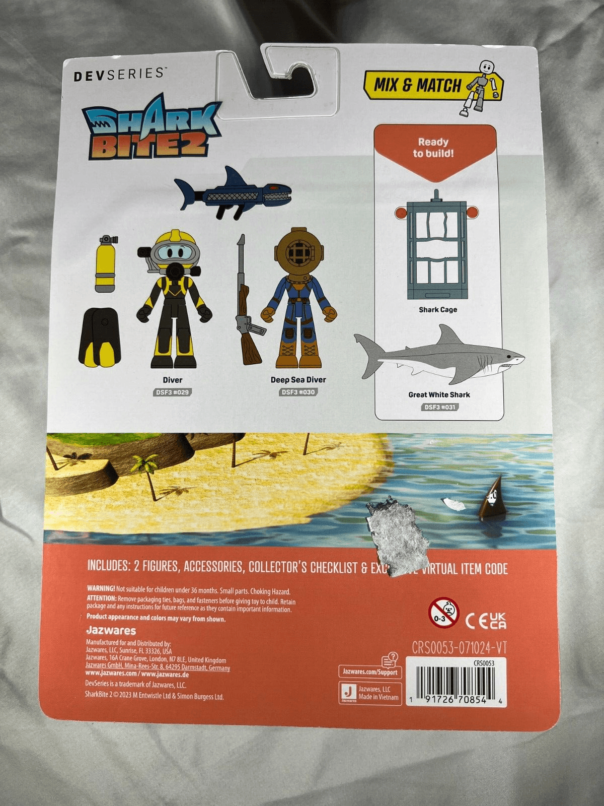 Shark Bite 2 Shark Cage Virtual Item Code Jazwares DevSeries Action Figure NEW - Thumbnail 2