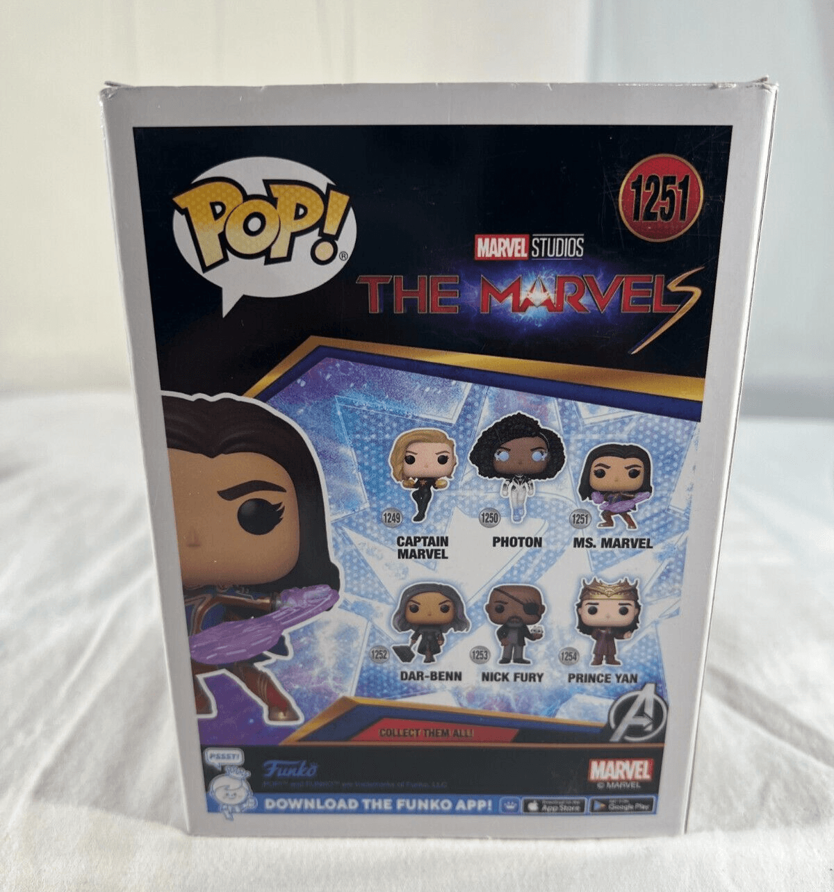 Ms. Marvel Funko #1251 POP! Bobble-Head Figurine Marvel Studios NEW Sealed 2023 - Thumbnail 2