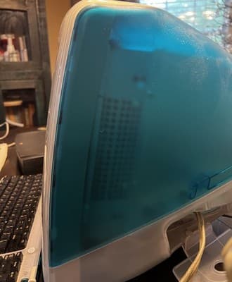 Vintage 1st Ed Apple iMac G3 Bondi Blue Mac PC Mouse Drive Complete Box WORKS - Thumbnail 2