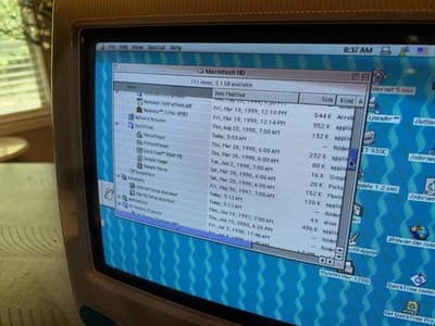 Vintage 1st Ed Apple iMac G3 Bondi Blue Mac PC Mouse Drive Complete Box WORKS - Thumbnail 9