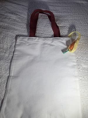 Easter Bunny Retro 70s Canvas Tote Custom Design Embellish OOAK Basket Bag NEW - Thumbnail 9