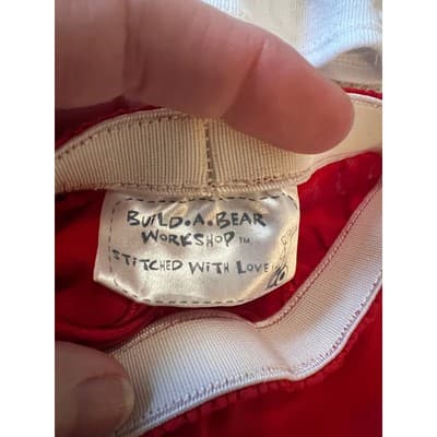 Build A Bear Workshop White Flag T-Shirt Red Short July 4th Patriotic Clothing - Thumbnail 8