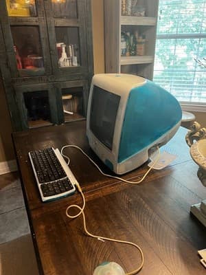 Vintage 1st Ed Apple iMac G3 Bondi Blue Mac PC Mouse Drive Complete Box WORKS - Thumbnail 7
